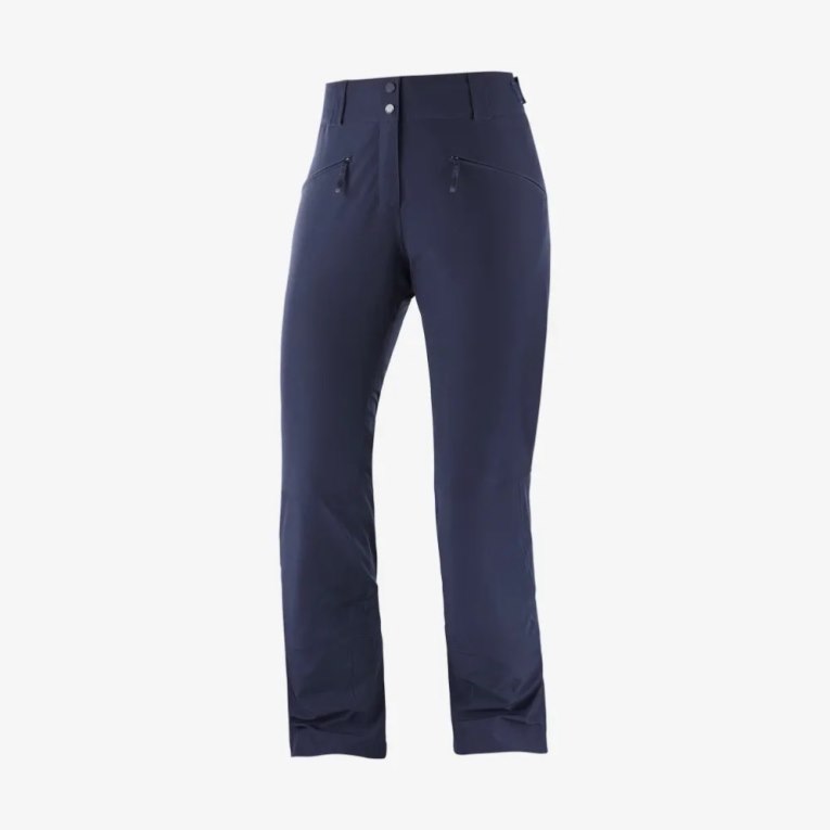 Navy Salomon Edge Women's Ski Pants | IE DC5607